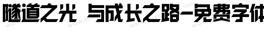 隧道之光 与成长之路字体转换